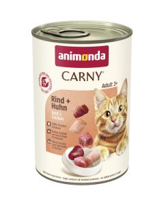animonda Carny Nassfutter Katze Adult 6x400 g Rind und Huhn