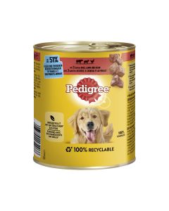 Pedigree Nassfutter Hund Adult, Classic 3 Sorten 12x800 g Geflügel-Rind, Lamm und Huhn