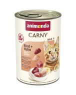 animonda Carny Nassfutter Katze Adult 6x400 g Rind und Huhn